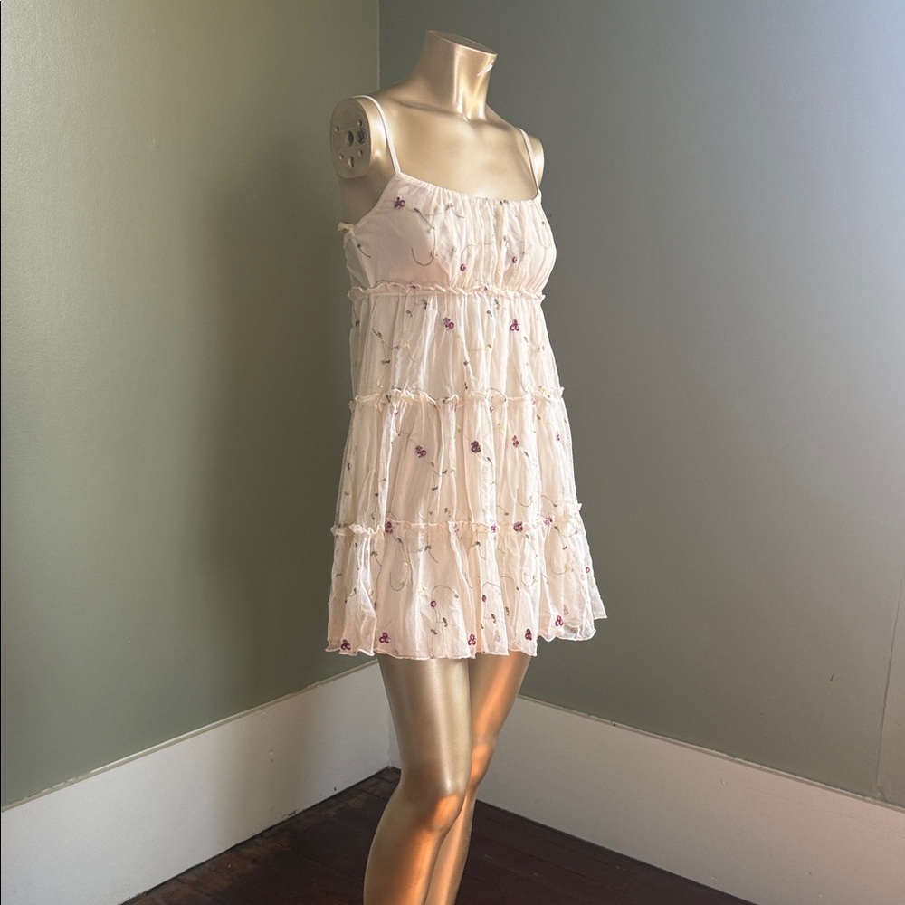 Trixxi White and Purple Mini Dress